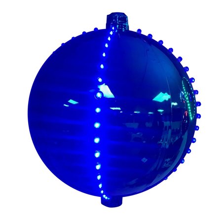 CELEBRATIONS Platinum LED Blue 6 in. Lighted Ornament Hanging Decor ORN6-BLBL